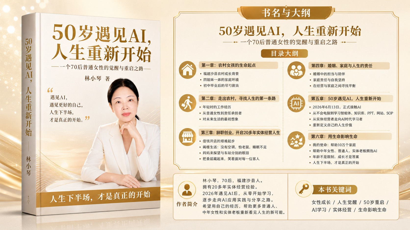 林小琴《50岁遇见AI：人生重新开始》书名与章节大纲